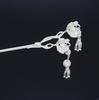 Chinese Style Antique Metal Hairpins Women Elegant Pearl Hair Clips Barrettes Headdress Hair Sticks Hair Ornament Styling Tools