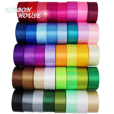 (25 yards/rouleau) Ruban Satiné Simple Face 40mm Sangle Tissée Décoration Cadeau Rubans de Noël