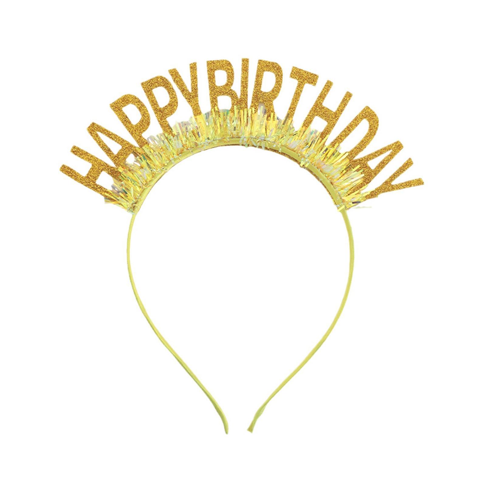 

Мерцающий обруч для волос на день рождения с блестками, популярная корона-ободок для волос для детей, взрослых, аксессуары для головы для фотосессий золотой