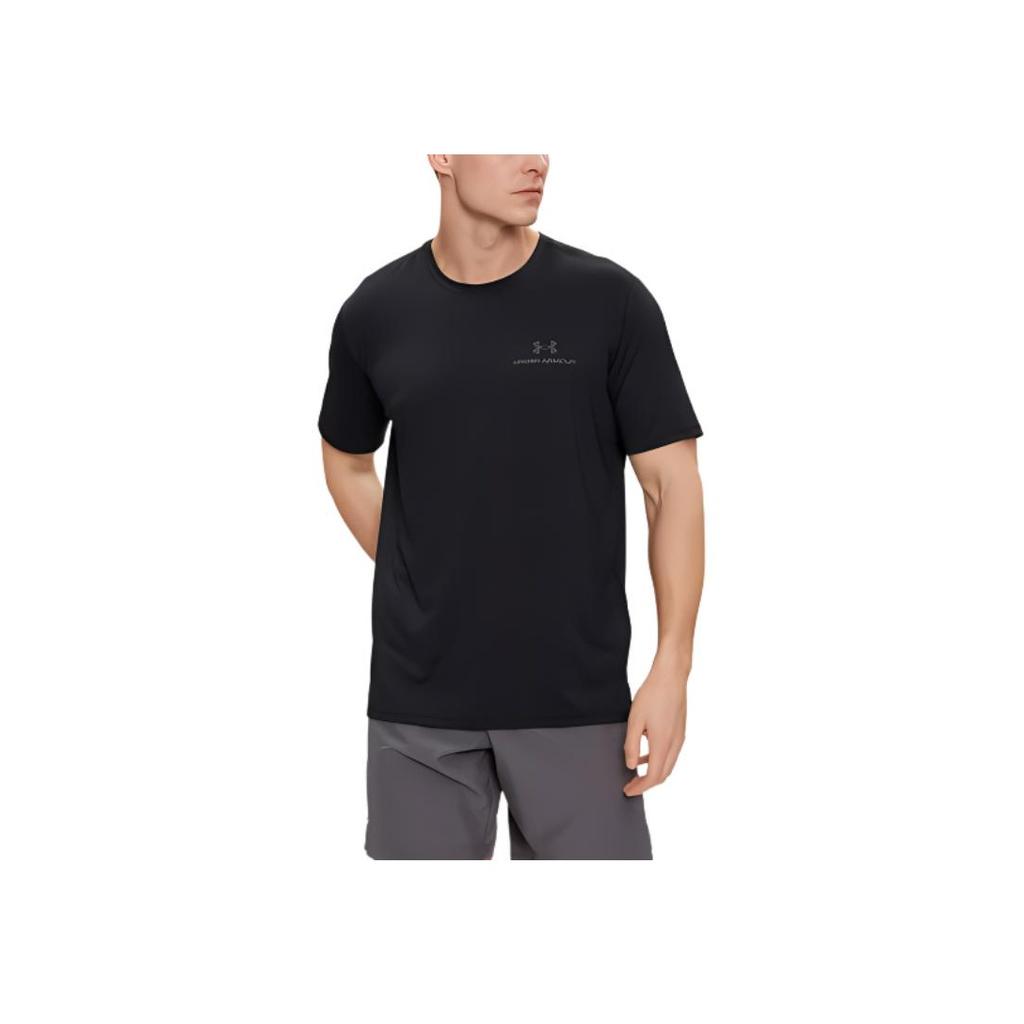 Under Armour UA Vanish Energy Logo Print Crew Neck Short Sleeve T-Shirt Men Tops Black 1383973-001