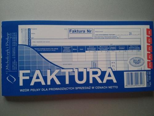 FAKTURA VAT 1/3 A4 (PEŁNA) NOWA 105-8E