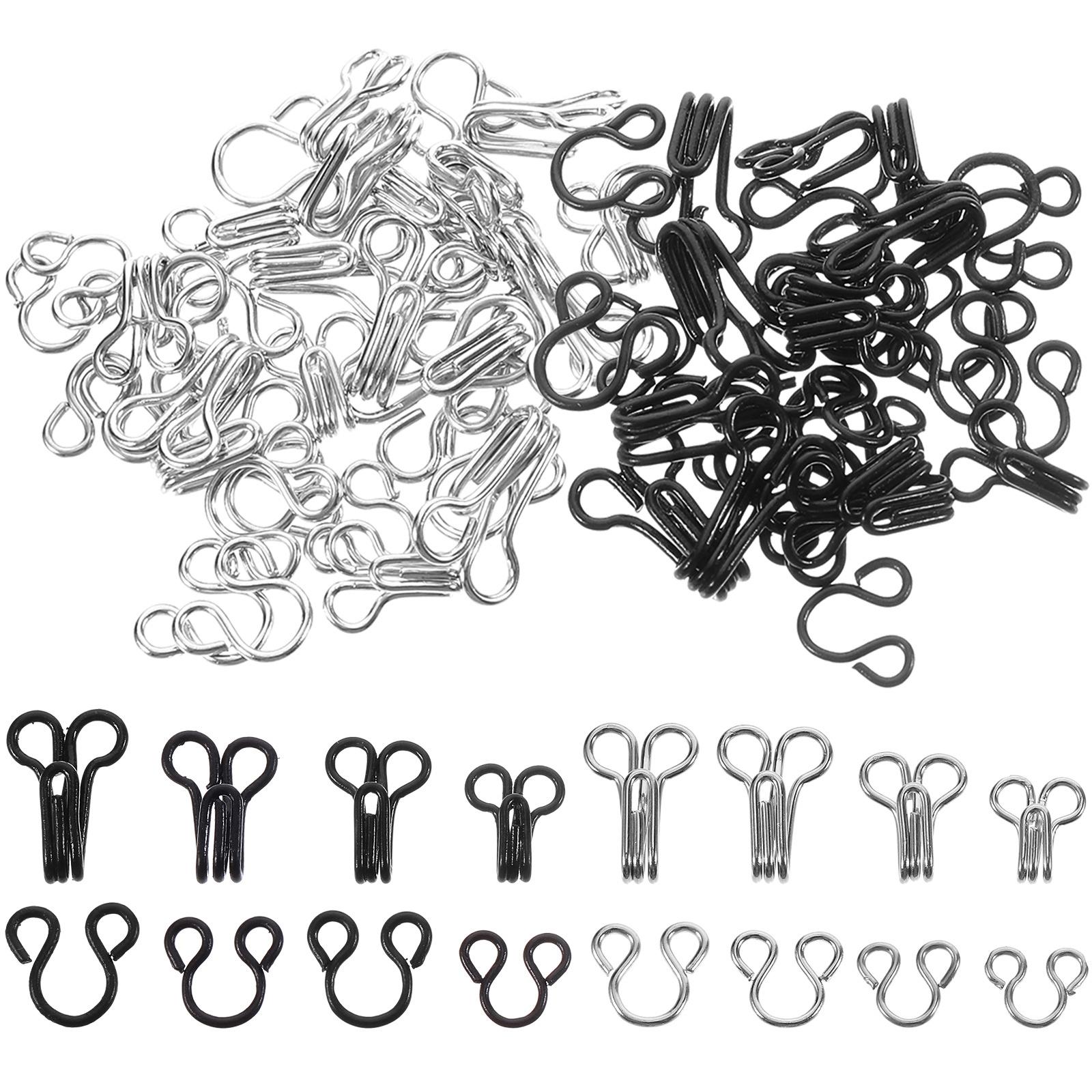 

50 pcs Bra Closure Clips Metal Fasteners For Clothing Underwear Repair Sewing Hooks Crafts Tools 1.8X1.1X0.3CM