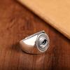 Anillo Abierto Ojo del Diablo Año Viejo 2026, Anillo Retro de Moda para Hombre