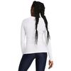 Under Armour HeatGear® OG Logo Printed Crew Neck Slim Fit Long Sleeve Workout Top Women Tops White 1387697-100