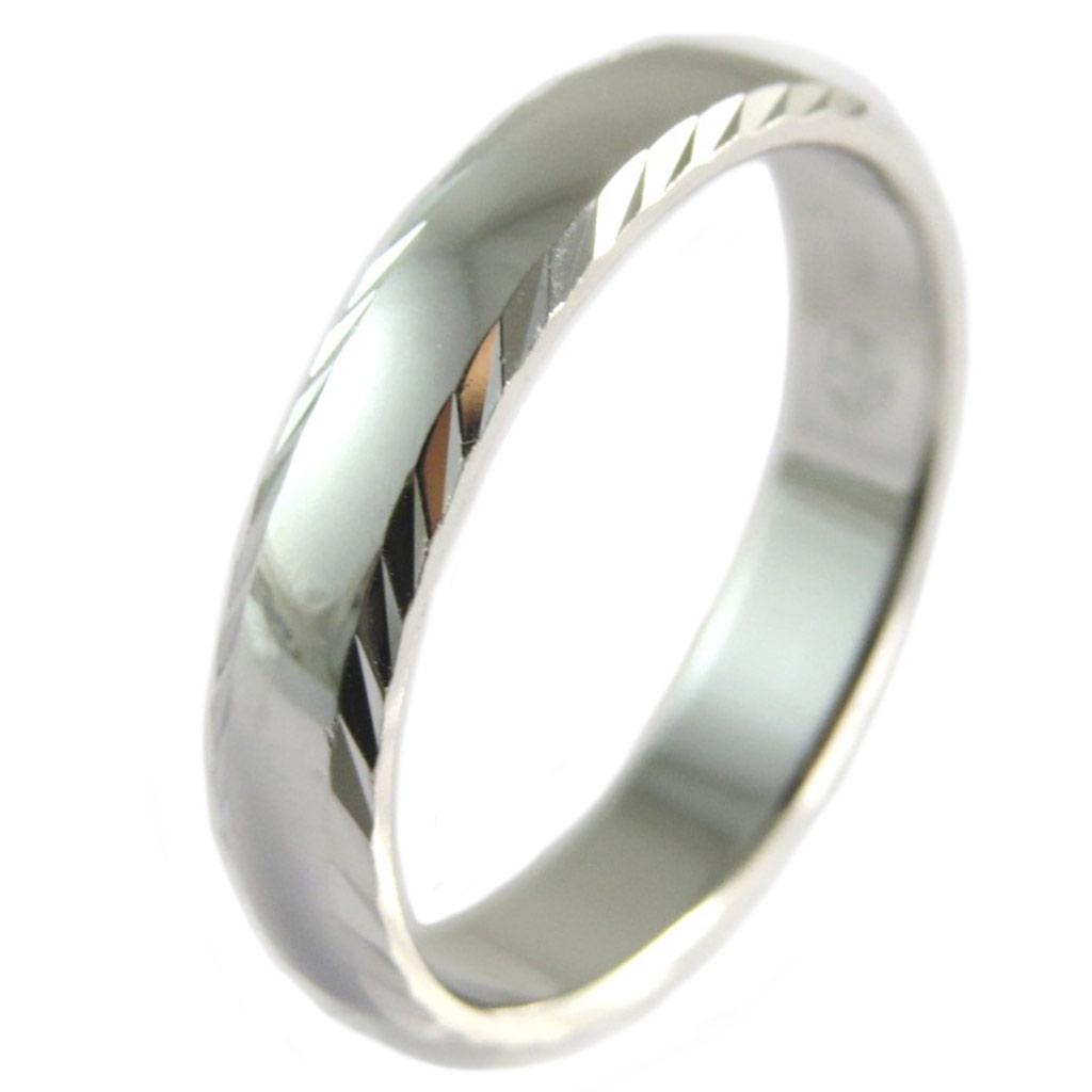 Silver (rhodium) 'Lien d'Amour' Silver Wedding Ring - 4 Mm