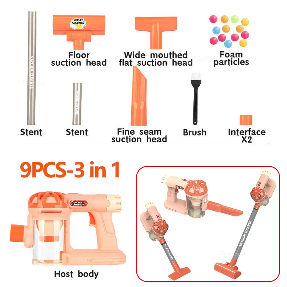 Simulation Electric Vacuum Cleaner Set for Toddlers Kids Pretend Play Toys Role Play Housekeeping Toys Educational Toys Gifts