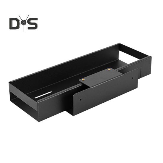 

Выдвижной стеллаж для хранения, органайзер для шкафа, прочный, несущий нагрузку, простая установка, прочный органайзер под раковиной, держатель для хранения B чёрный