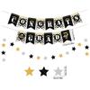 2025 Congrates Grad Banner Garland Star Paper Bunting Set Graduation Party Decoration Supplies Congratulation Garland Flags New