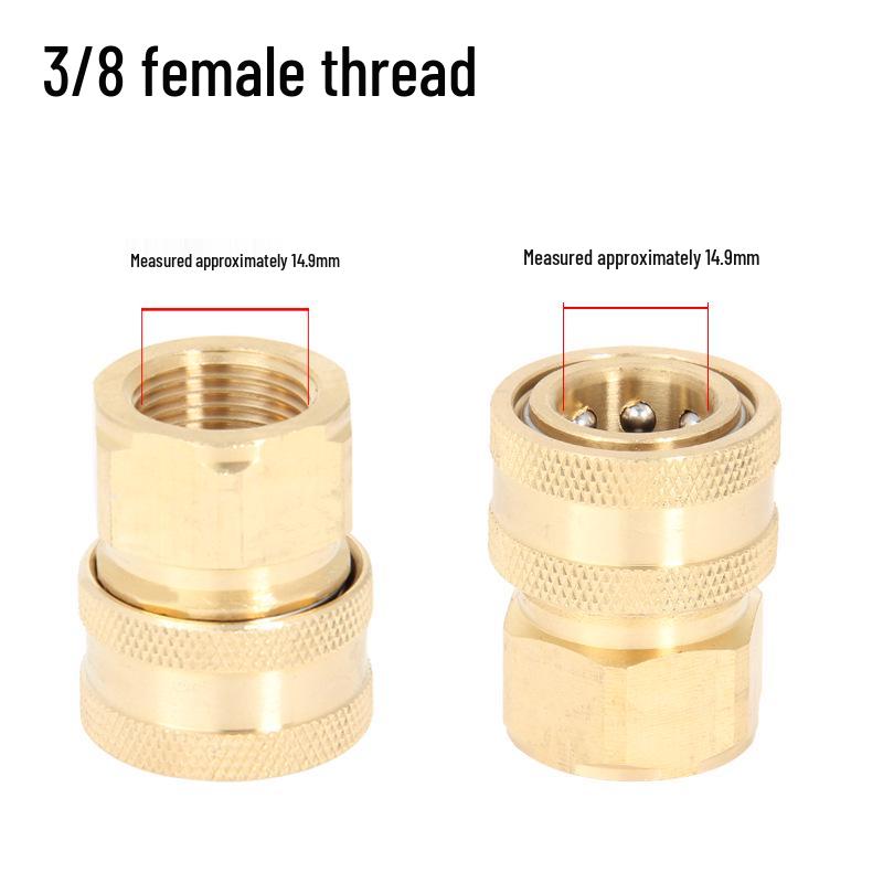 High-Pressure Copper Quick-Connect Water Hose Adapter for Car Washers
