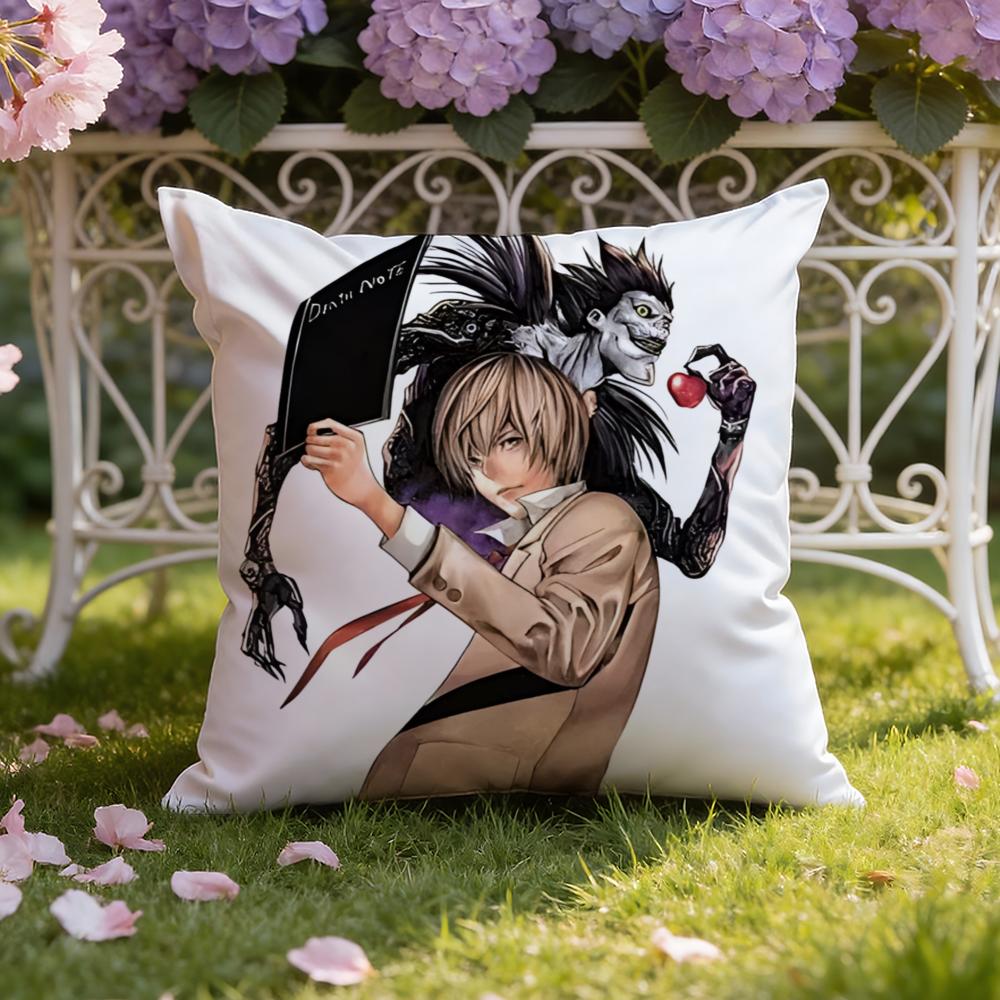 Anime D-Death N-Note Cushion Cover Home & Car Dual-Scene Pillow Cover: Reversible for Premium Comfort