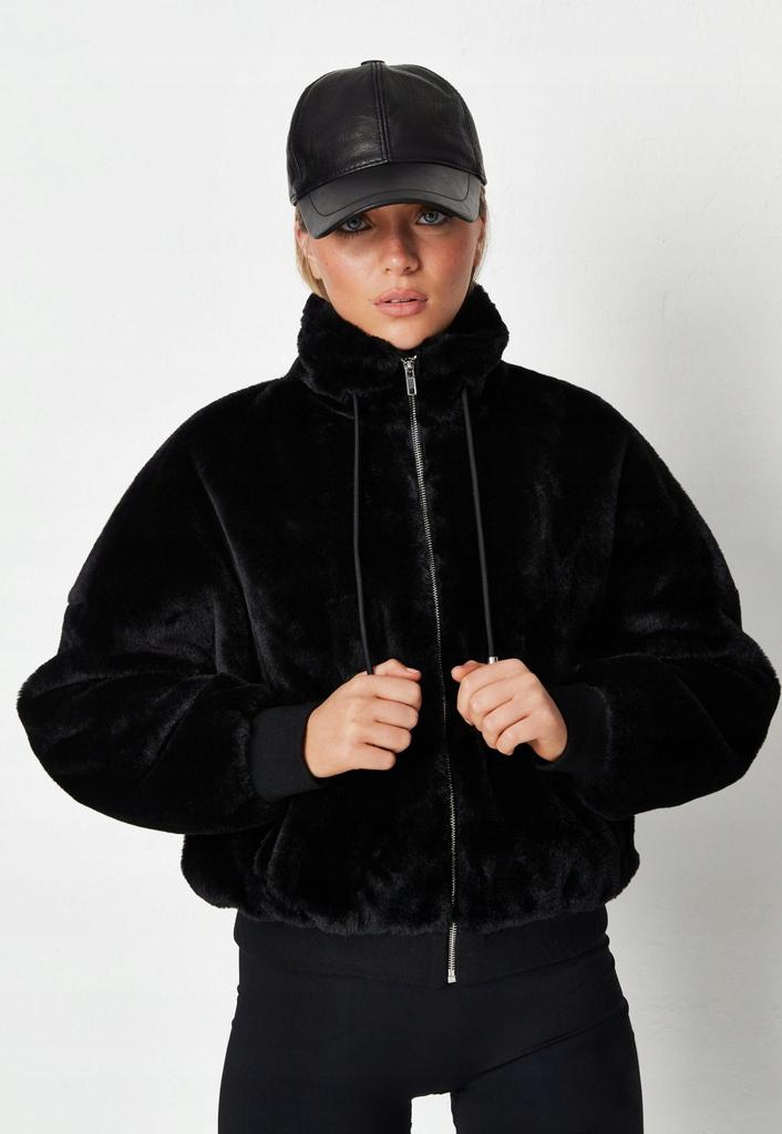 Kurtka Czarna Missguided Dla Niskich 34 P0/Tx12* 34 P_/