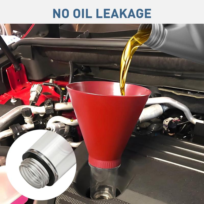 Threaded Engine Oil Filling Funnel with Filter Screen Spill Proof Oil Change Gadget Perfect for Scion Car Quick Oil Replacement