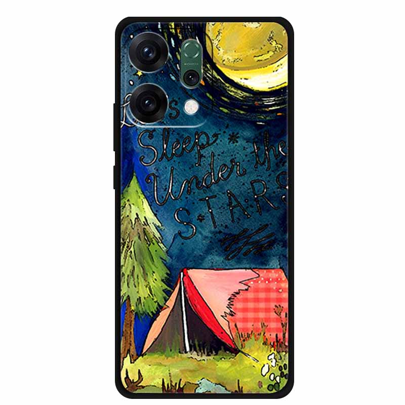 For Oppo Reno 14 5G 3D CaseRelief Flowers Emboss Phone Cover For Oppo Reno 14 Black Silicone Shockproof Soft Fundas Protector