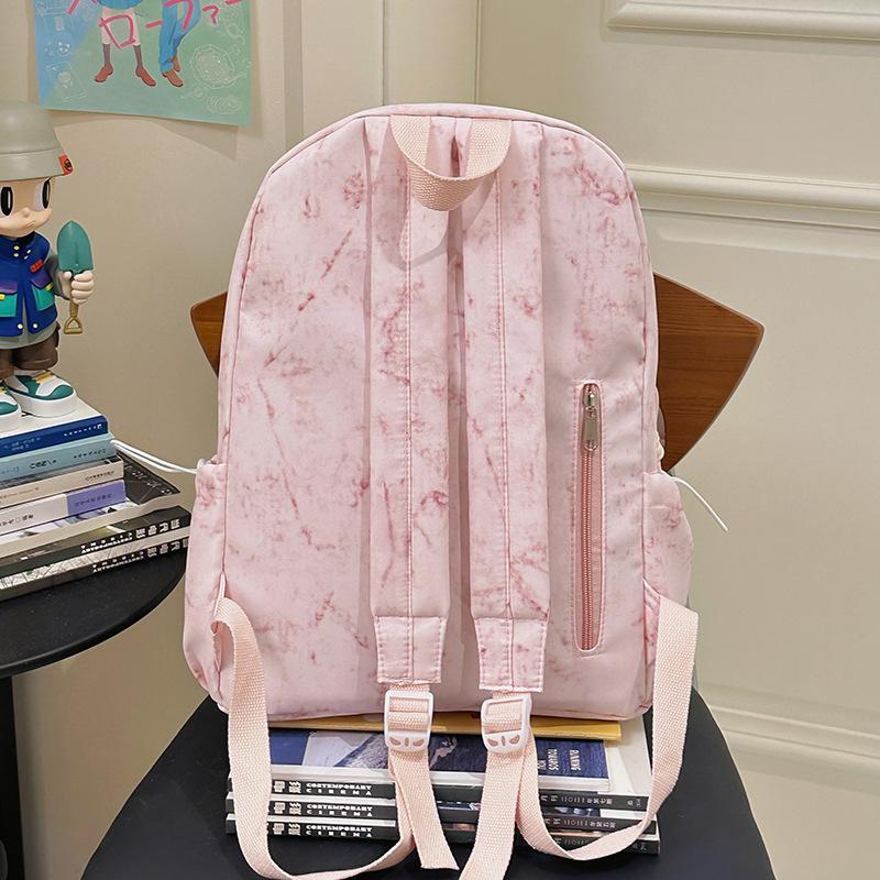 School bag summer new Mori high-value college student school bag fresh tie-dye versatile backpack casual simple shoulder bag