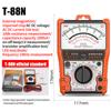 NJTY High Precision Pointer Multimetro T88A T88B T88C  AC DC 2500V Voltmeter Ammeter Resistor  Analog Multimeter Tester  tools