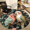1PC Parrot Floral Office Round Area Rug, Indoor Mat Suitable ForOffice, Under Office Chairs Bedroom Living Room Home Decor, Room Deco f026