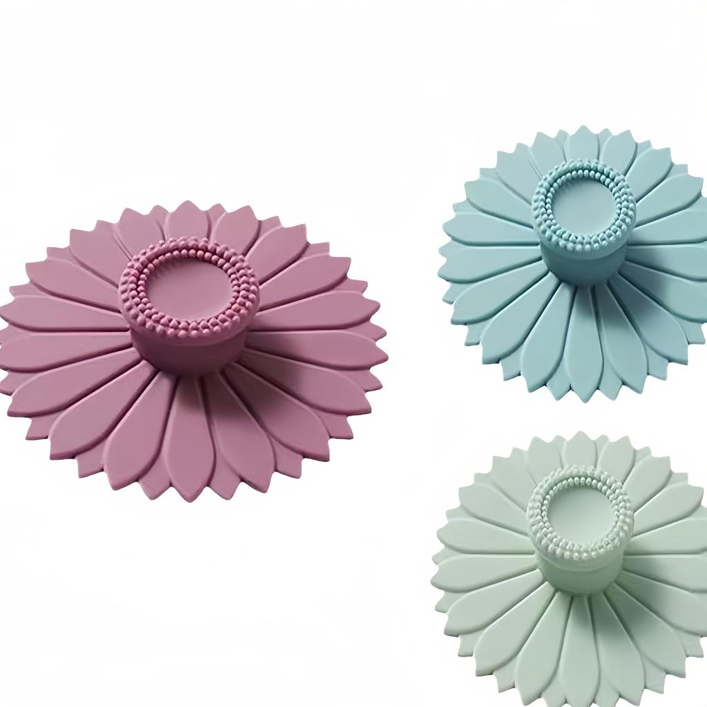 1pcs Silicone Sunflower Shaped Cup Lid, Multifunctional, Dustproof and Leak Proof, for Tea Cups and Teapots