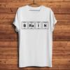 Installing Brain Progress Bar Funny Amusing Geek TShirtHomme Unisex White Casual Short Sleeve Tshirtunisex Tee Breathable Print