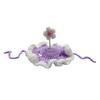 Crochet Flower Cat Hat Handmade Scalloped Pet Hat with Flower Ear Holes Cute Flower Hat for Small Medium Dogs Cats Party Photo Props