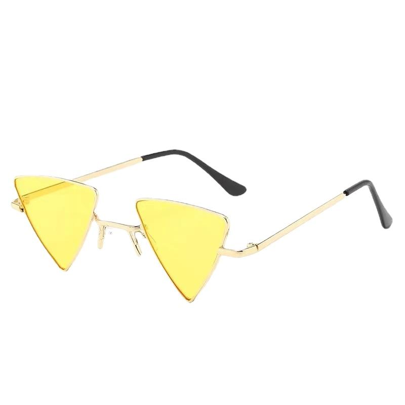 New Vintage Triangle Women Sun Glasses Personality Frame Resin Lens Travel Eyewear Women's Entertainment And Leisure UV Glasses
