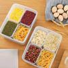 Divided Serving Tray Container with 4 Removable Compartments Food Grade BPA Free Heat-Resistant