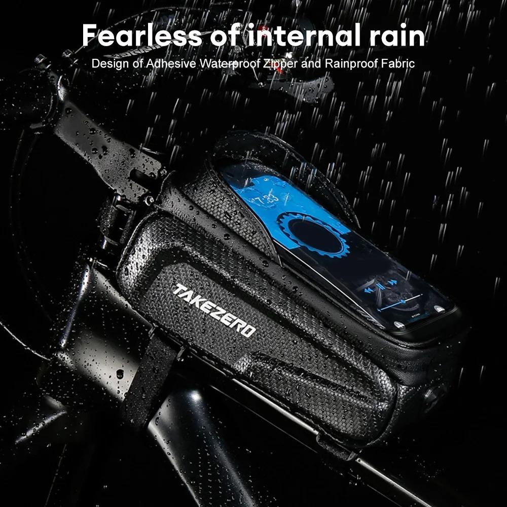 Waterproof Bicycle Front Frame Bag - Touch Screen Phone Pouch For Cycling, Road & Mountain Bike Accessories
