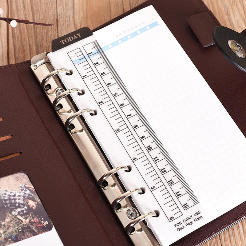 A5/A6/A7 Bookmark & Painting Ruler, Thickened 60 Silk, DIY Six-Hole Loose-Leaf Notebook, Standard 6 Holes