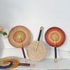 Woven Straw Fan Summer Cooling Grass Handwoven Fan Handmade Fan Nordic Hanging Decorations for Bedroom Wedding