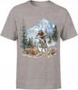 T-shirt Mountains Bike Cycling Trip Traveler Forest Men's Gift For Cyclist Xxl