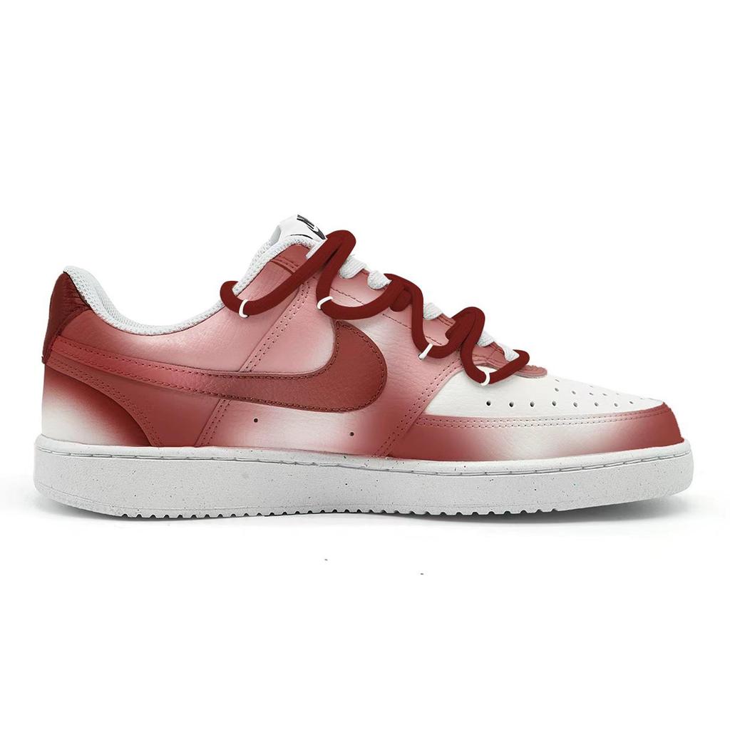 Nike Court Vision 1 Zhu Jiumo Steps On Fire Abrasion Resistant Low Top Skateboard Shoes Unisex Red White DH2987-101(Team691-)