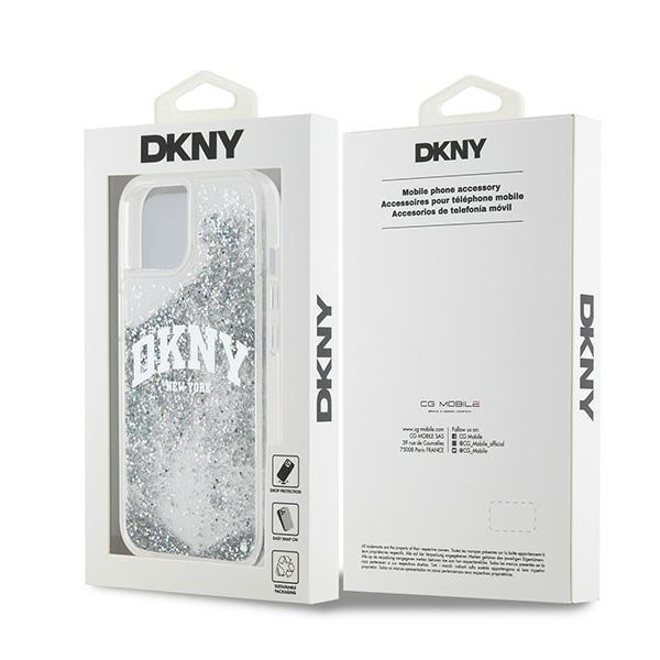 Dkny Dkhcp15Slbnaet Iphone 15 / 14 / 136.1 White Hardcase Liquid Glitter Big Logo