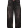 Distressed Loose Fit Selvedge Jean Washed Black