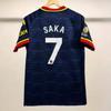 Mens Short Sleeve Football Jersey Premium Fan Edition Striped Design Arsenal Home Match Support