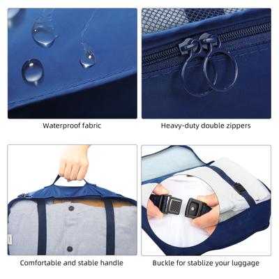 7st Packning Kuber Resepackningsväskor Bagageorganisatörer Nätväskor Toalettväska Underklädesväska