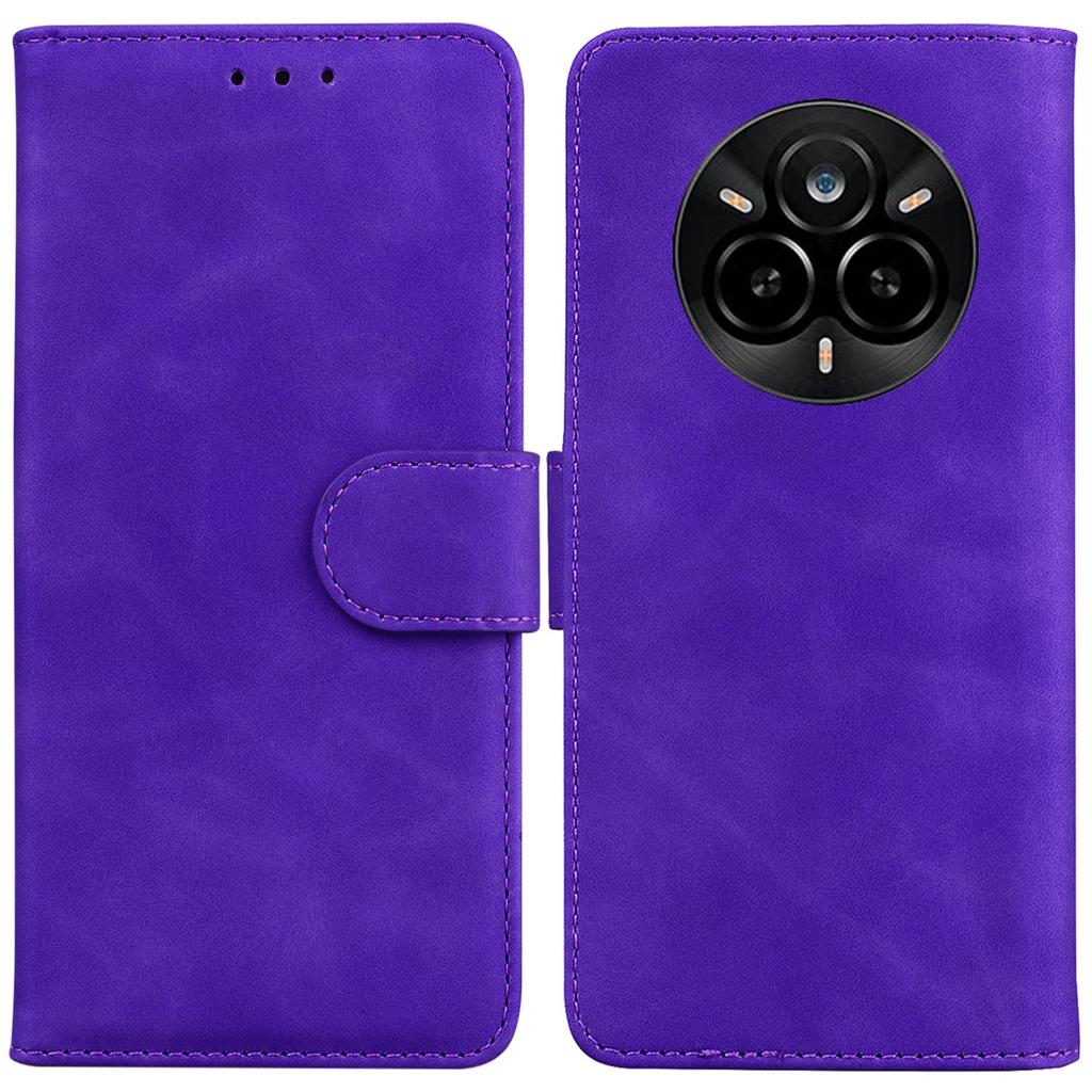 For Realme 14 Pro 5G Case Solid Color Leather Wallet Phone Cover