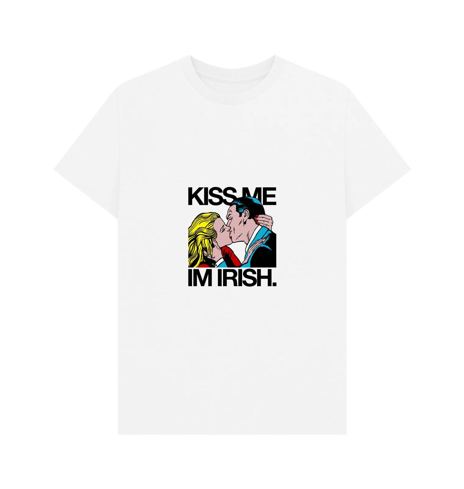 PREMIUM OFFICIAL APOH Kiss Me I m Irish Kelly White T-Shirt S