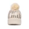 Autumn and winter knitted hat children's fashion sequined hairball versatile wool hat winter velvet thickened warm cold hat