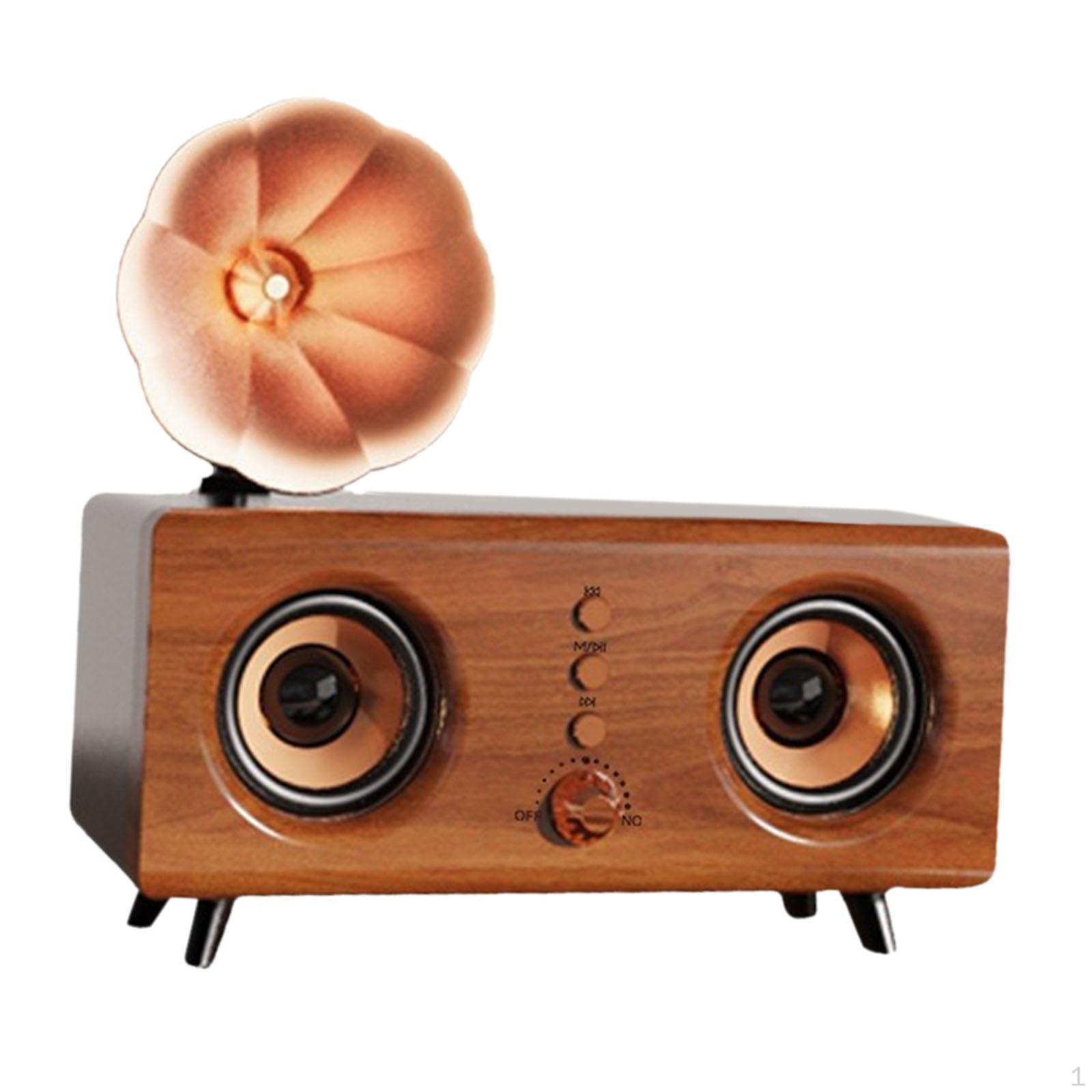 

Портативный динамик сабвуфер ретро классический домашний двойной рупор подарок компактный настольный мини аудио