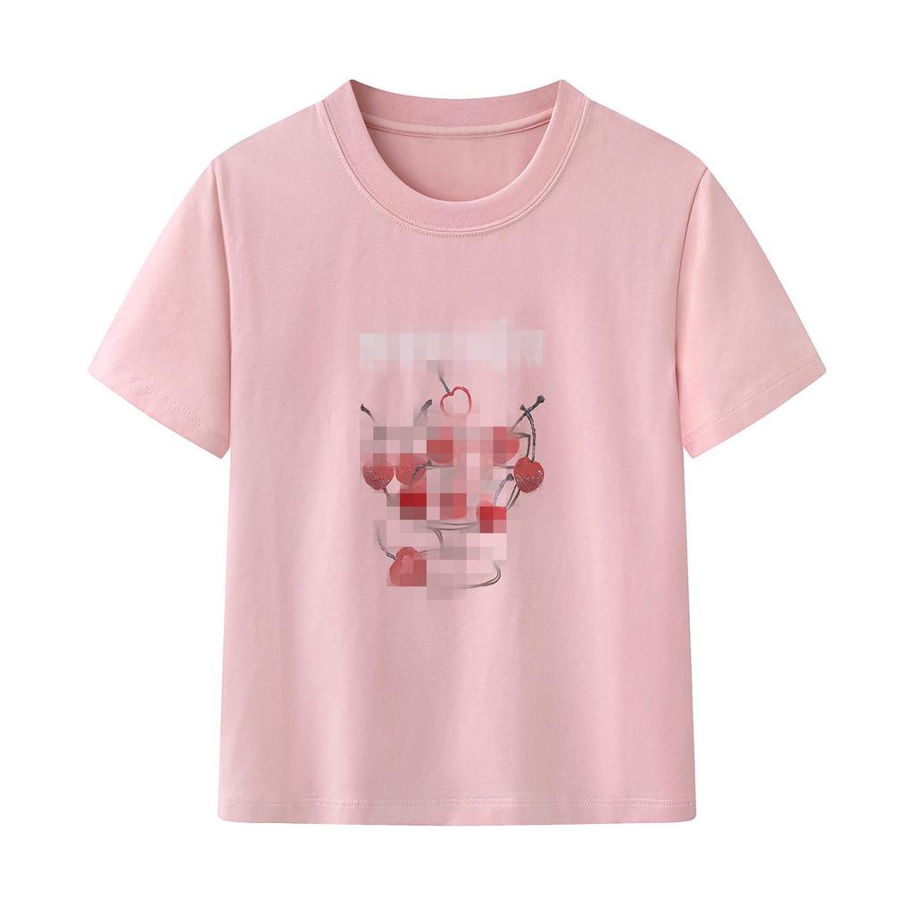 In Stock Spring 2026 Cute Cartoon Print Long Sleeve Round Neck T-shirt