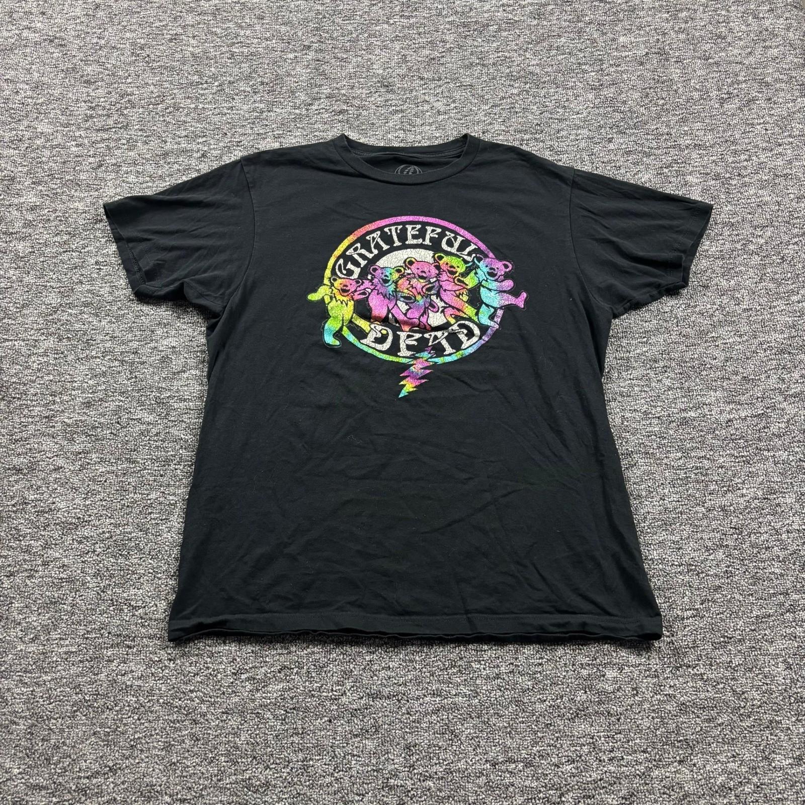 Grateful Dead Psychedelic Dancing Bears Graphic Black T-Shirt Size Medium Unisex T-Shirt XL