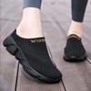 Women's Sandals Backless Walking Sneakers Summer Slip-on Mule Socks Shoes Closed Toe Slippers Men Clogs Plus Size