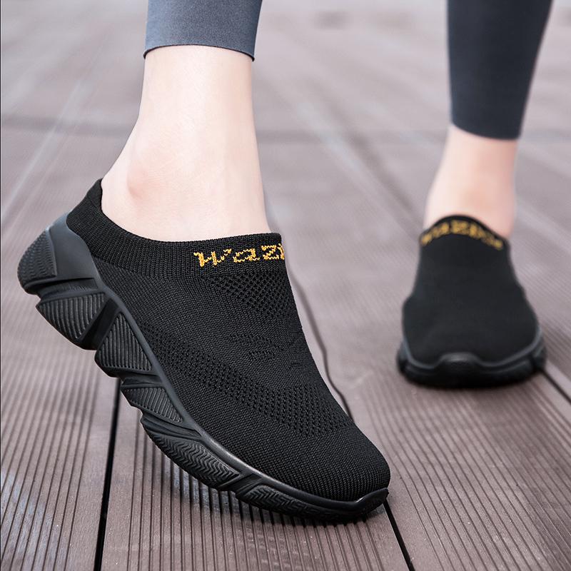 Damen Sandalen Rückenfrei Walking Sneaker Sommer Slipper Pantoletten Socken Schuhe Geschlossene Zehen Hausschuhe Herren Clogs Übergröße