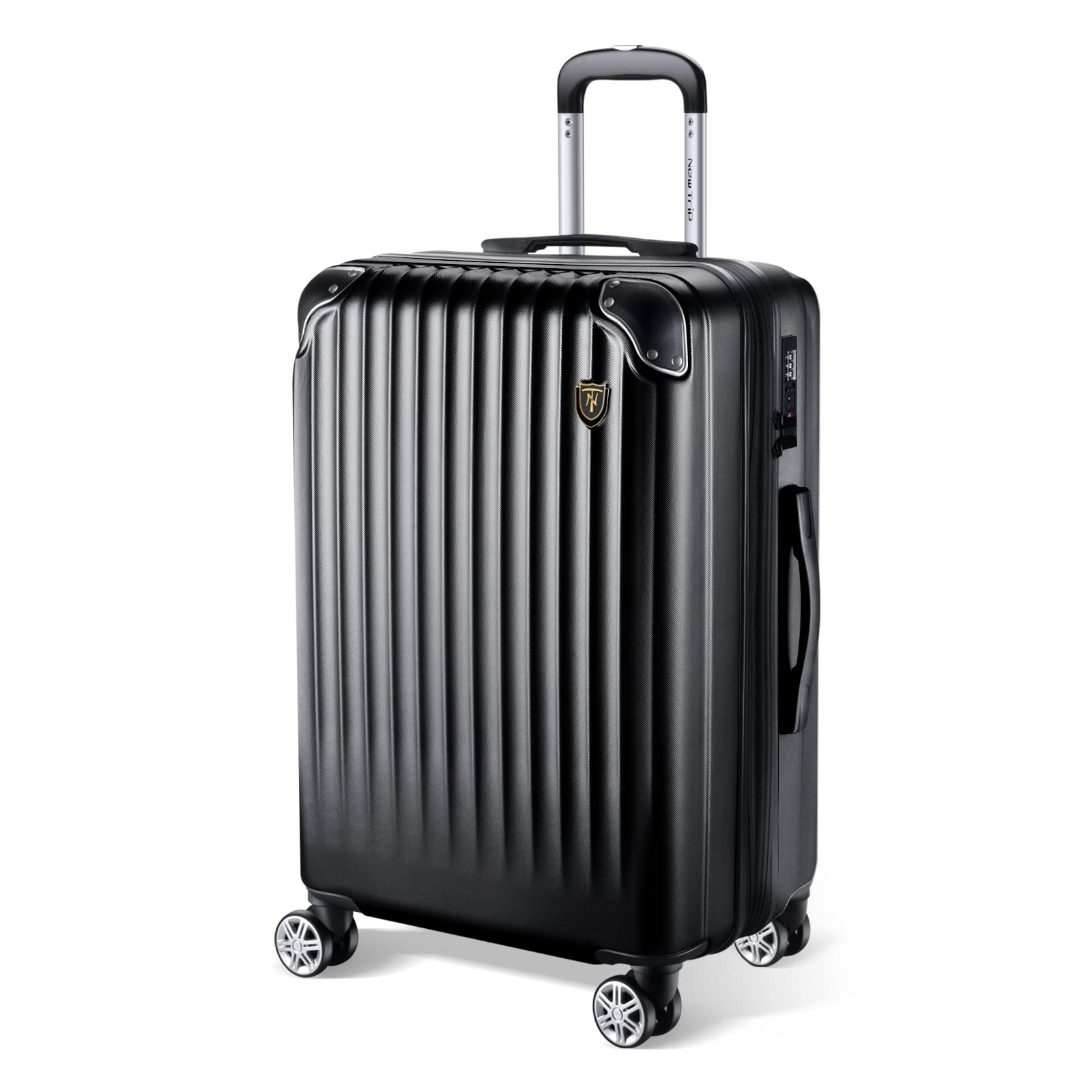 

Suitcase Carry Case with Expansion S Night Carry Ultra Quiet Double Equipped with TSA Zipper Business 40 Black Color [New Trip] Function, Carry-on чорний
