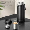 FANJANE Movable Tea Filter Thermos Coffee Bottle Cup with Magnetic Infuser Tea Maker Stainless Steel Vacuum Flask Keep Cold Hot