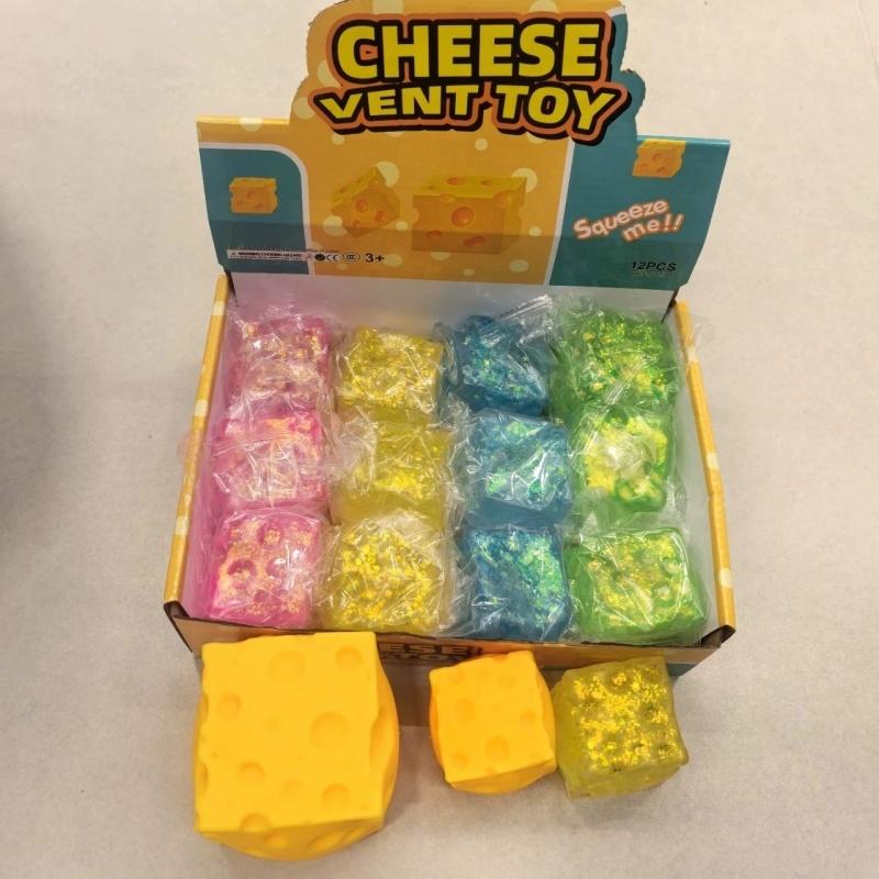 Giant Cheese Squeeze Toy Extra Large Size Cheese Squishy Fidget Toys Slow Rebound Shapeable Venting Ball