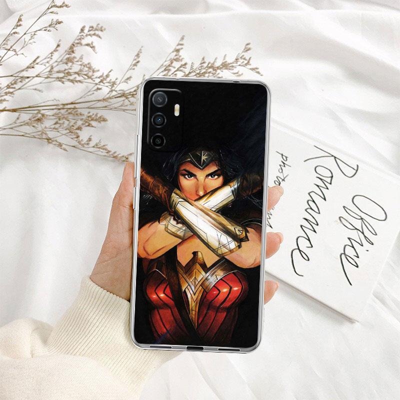 TR35 Wonder Woman Transparent Phone Case for Samsung Galaxy A04 A04S A14 A23 A34 A54 M23 M33 M52 M53