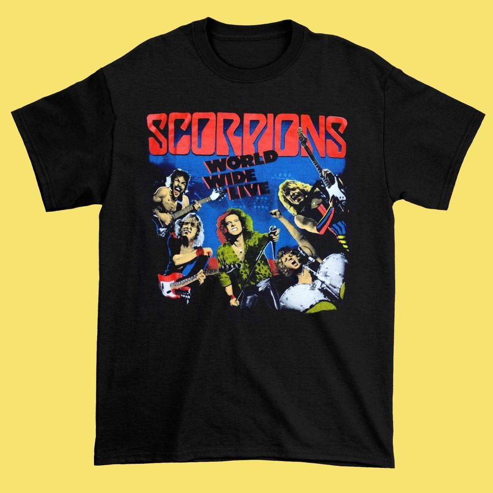 Hot Scorpions World Wide 85 Black Shirt S-234XL Gift For Fans E555