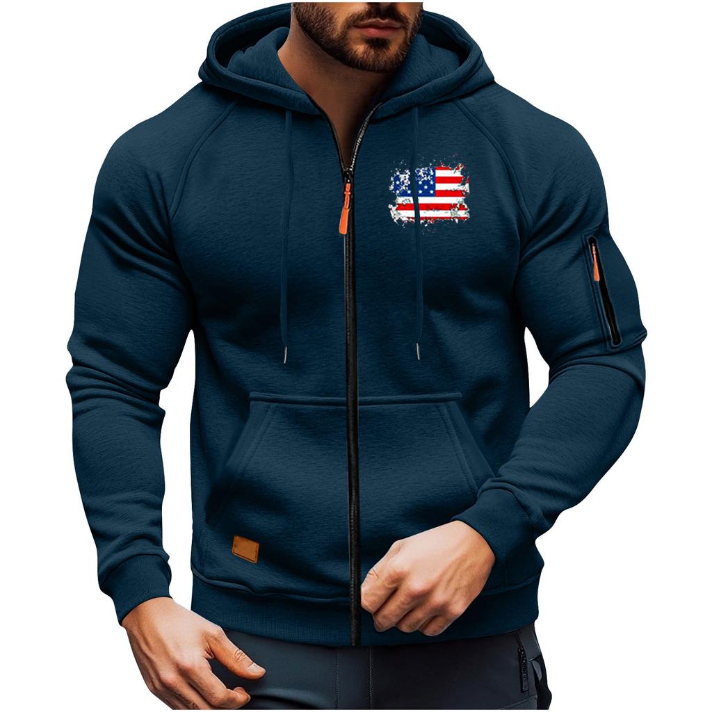 Men's Long Sleeves Zipper Hooded Hood Hoodie Coat Hooded Hood