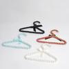 5pcs Baby Clothes Hanger Pearl Bow Rack Dog Hanger Plastic Pearl Bead Clothes Hangers Pet Cat Clothing Kid Hangers Organizer
