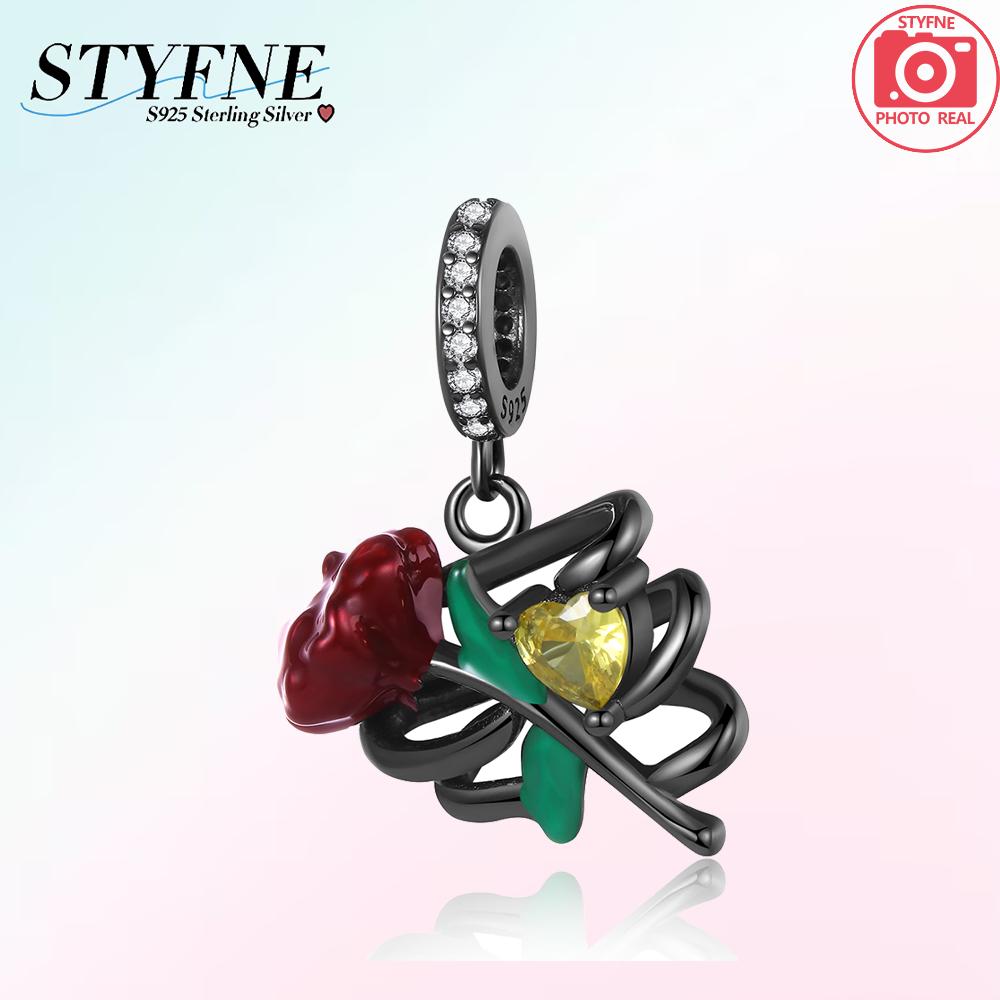 Copper Black Devil Skull Beads Rose Halloween Copper Charms For Original Bracelet Diy Charming Jewelry Gift For Women